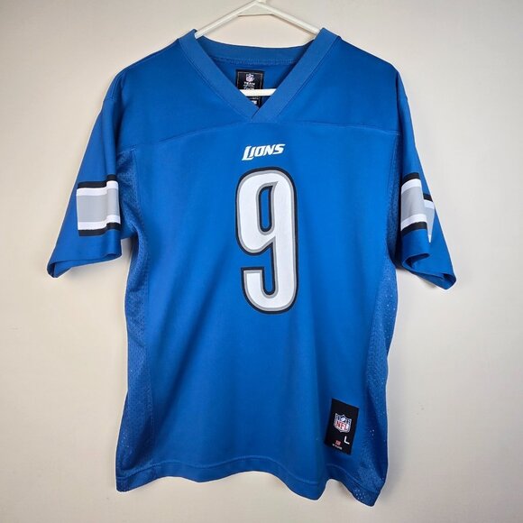 Nike Other - Detroit Lions Football Jersey Youth Large Blue NFL Football Stafford 9 Nike NFL